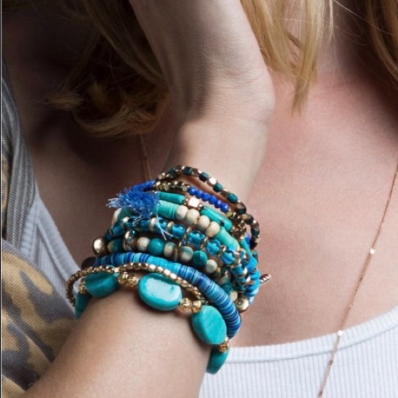 The Boutique Jewelry - 9 Piece Bohemian Stretch Bead Bracelet Set